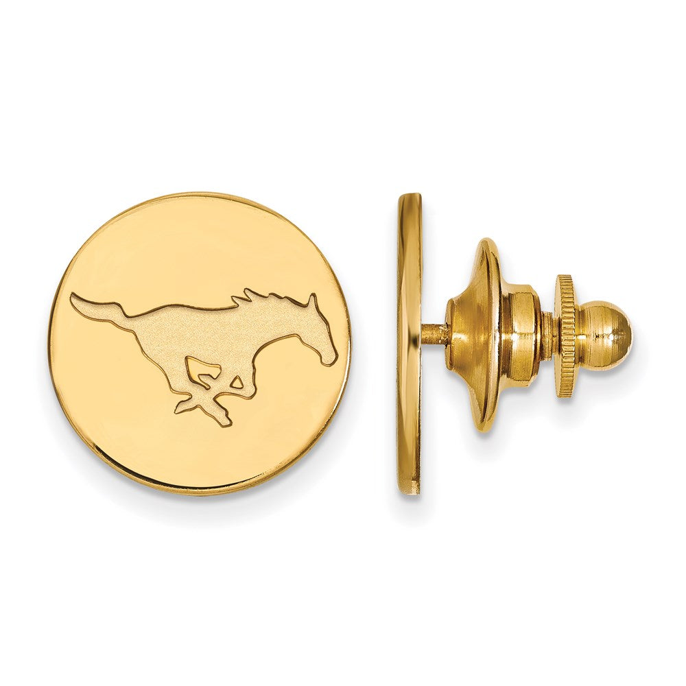 Sterling Silver Gold-plated LogoArt Southern Methodist University Mustang Lapel Pin