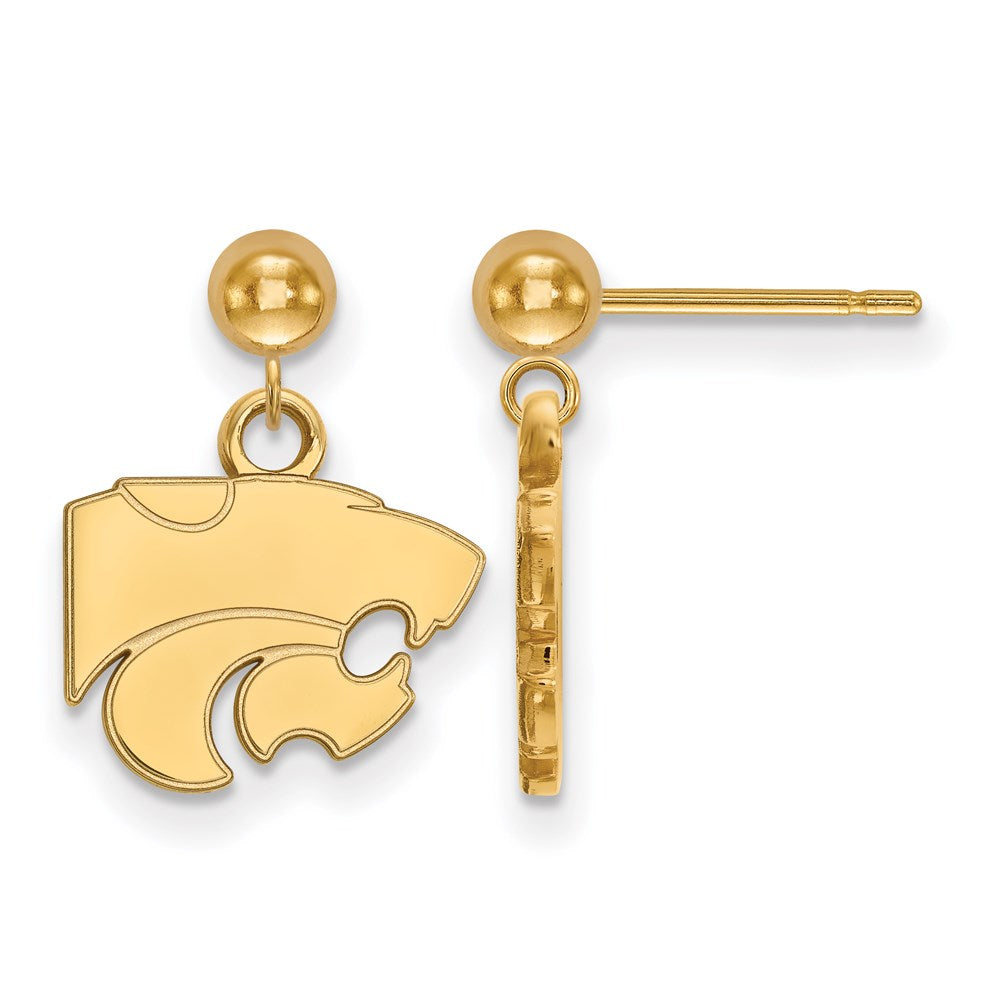 14ky Kansas State University Earrings Dangle Ball