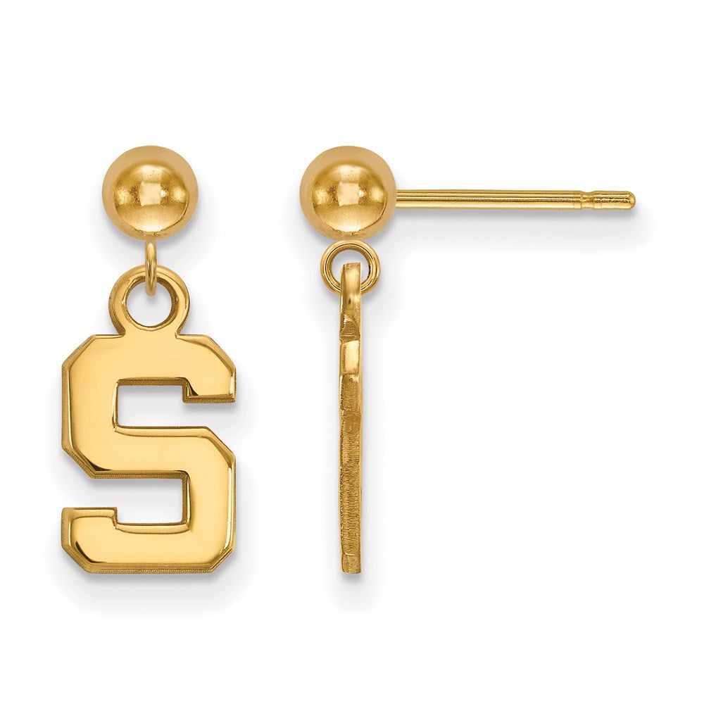 14ky Michigan State University Earrings Dangle Ball