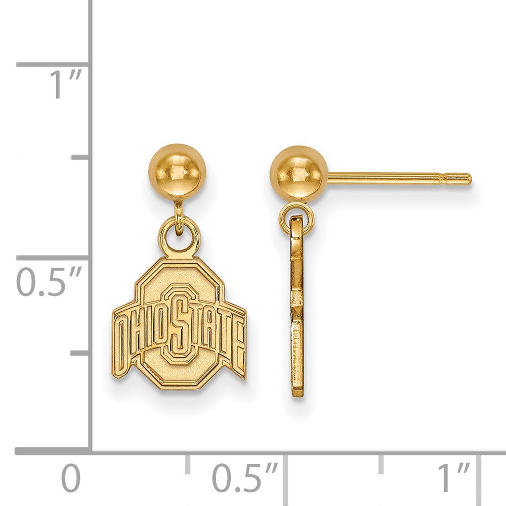 14ky Ohio State University Earrings Dangle Ball