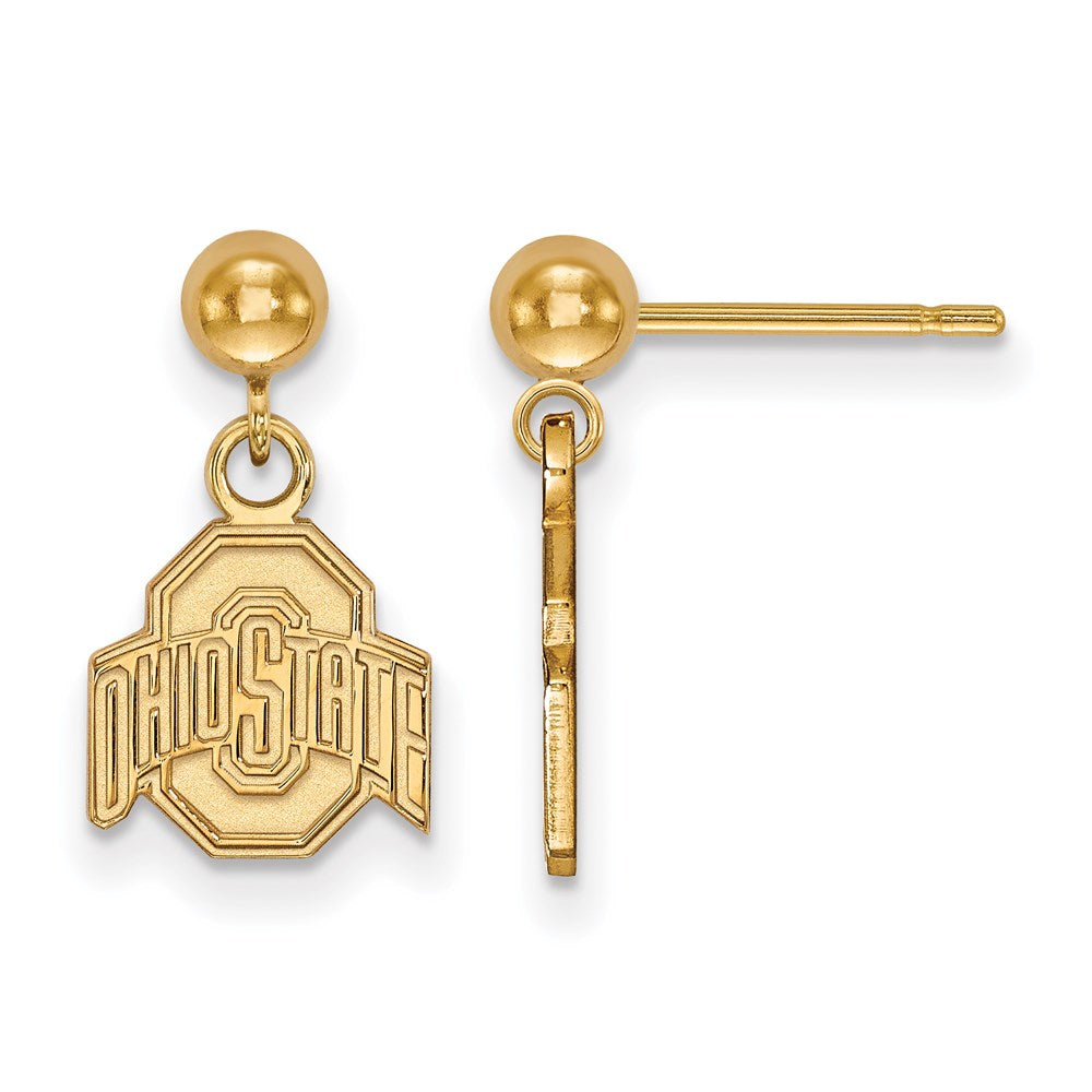 14ky Ohio State University Earrings Dangle Ball
