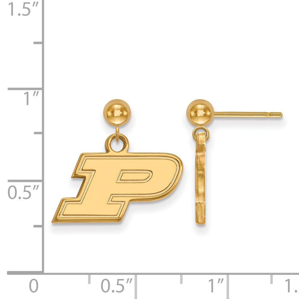 14ky Purdue Earrings Dangle Ball