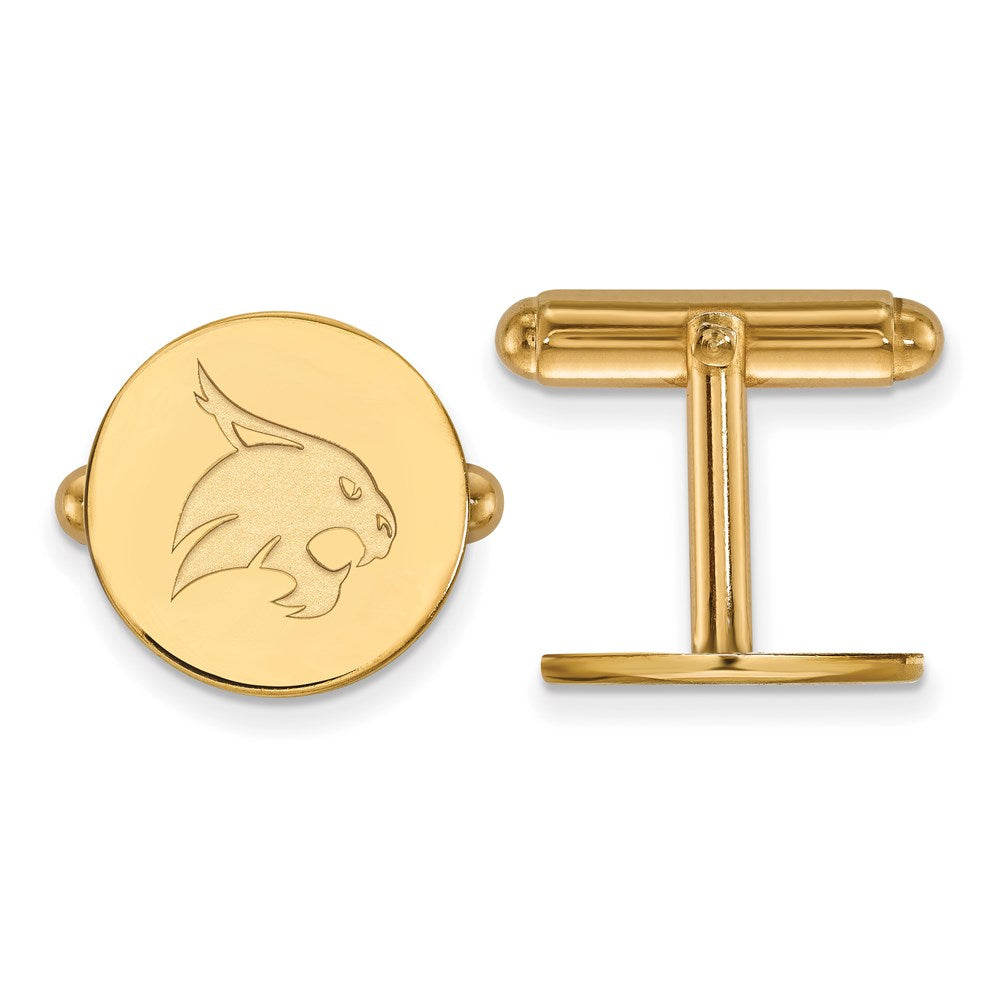 14k Gold LogoArt Texas State University Bobcat Cuff Links