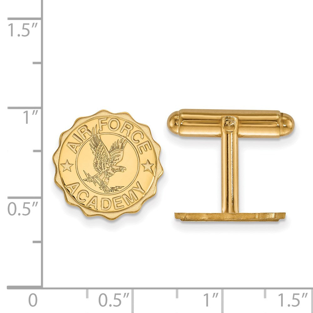 14k Gold United States Air Force Academy Crest Cuff Links