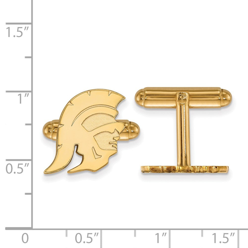 Sterling Silver Gold-plated University of Southern California Trojan Cuff Links