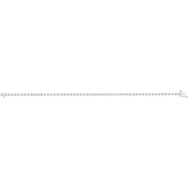 14K White 2 1/4 CTW Diamond Line 7 1/4" Bracelet 2