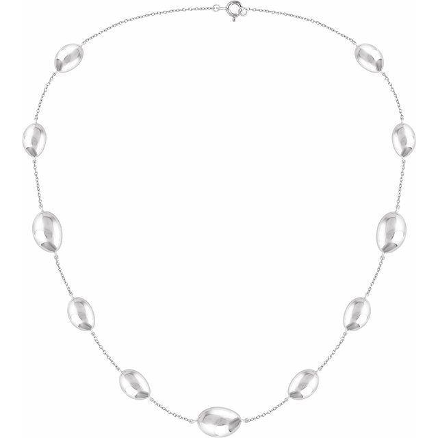 Sterling Silver Station 18" Necklace 1