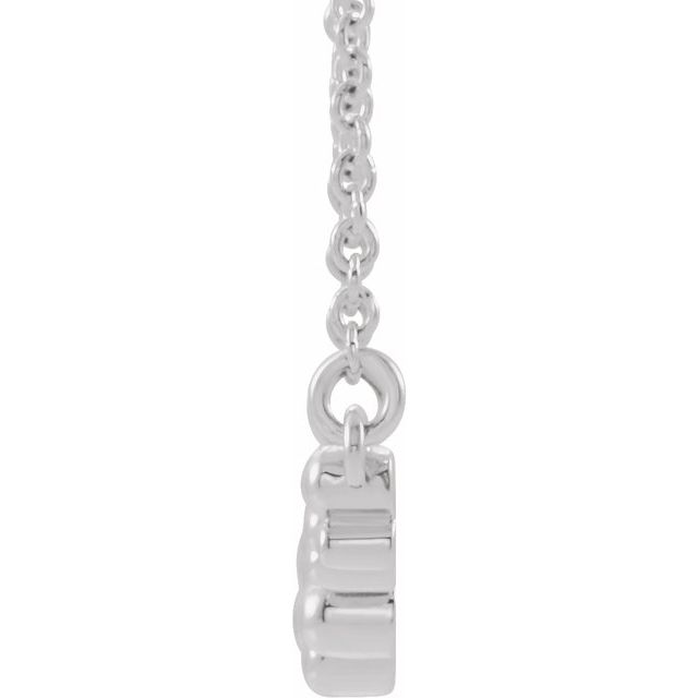 Sterling Silver Scattered Bead 18" Necklace 2