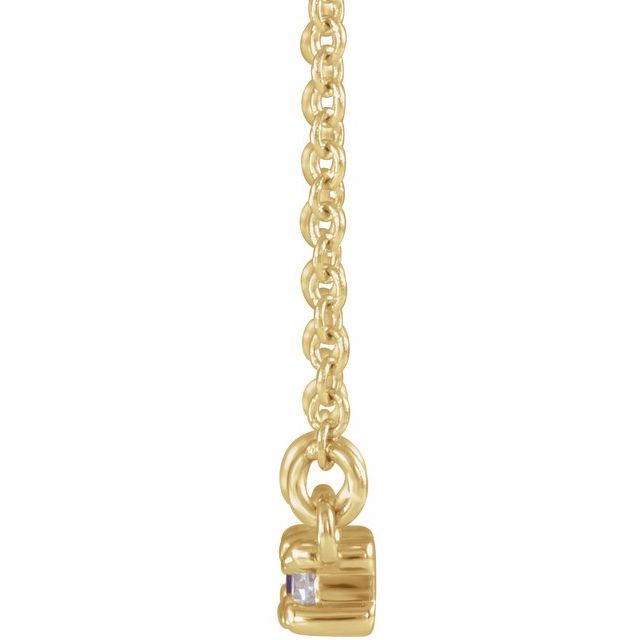 14K Yellow Amethyst & 1/5 CTW Diamond 18" Necklace 2