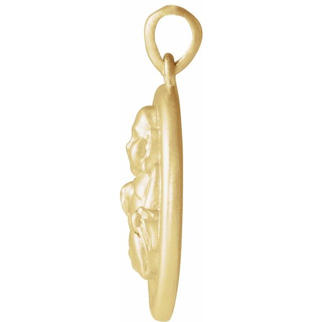 14K Yellow Gold Buddha Pendant