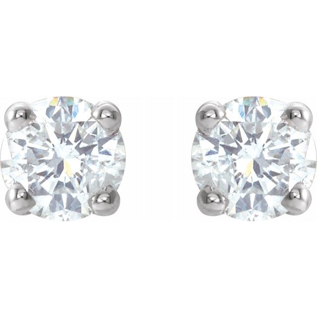 14K White 1/5 CTW Diamond Earrings 2