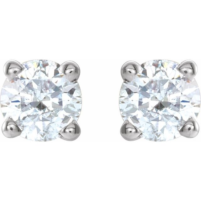 14K White 1/4 CTW Diamond Earrings 2