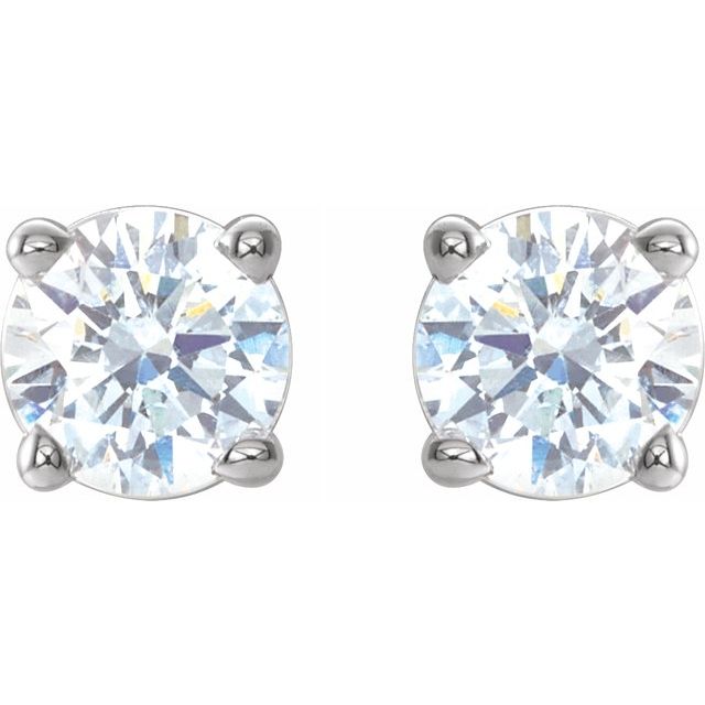 14K White 1/3 CTW Diamond Earrings 2