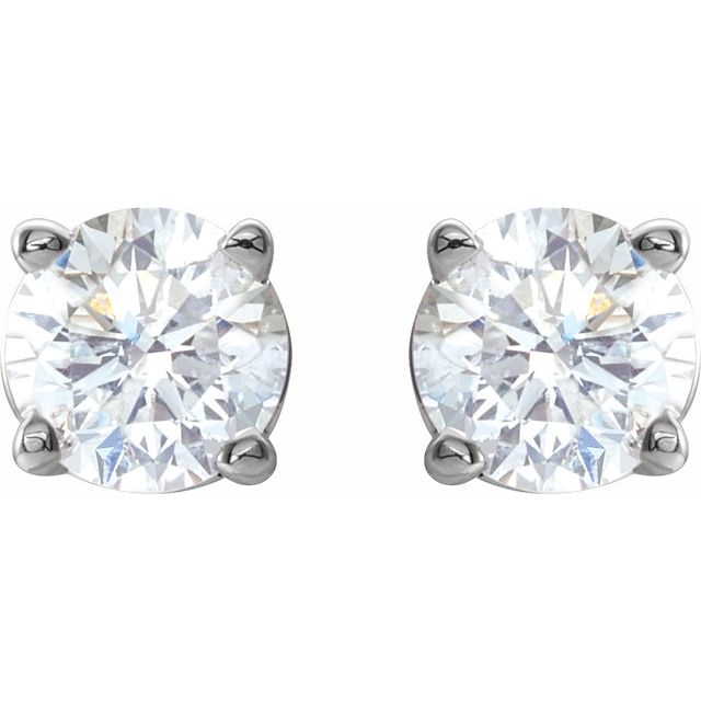 14K White 1/2 CTW Diamond Earrings 2