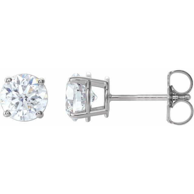 14K White 1 1/2 CTW Diamond Earrings 1
