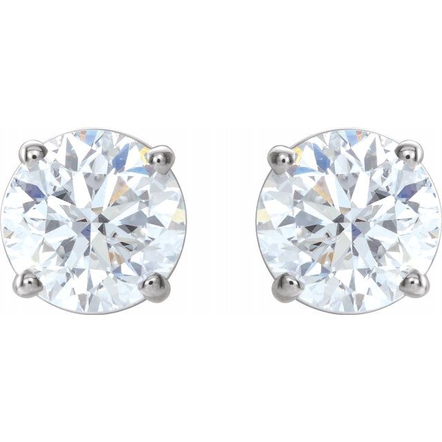 14K White 1 1/2 CTW Diamond Earrings 2