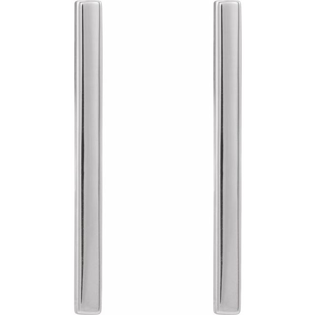 Sterling Silver Bar Earrings 2