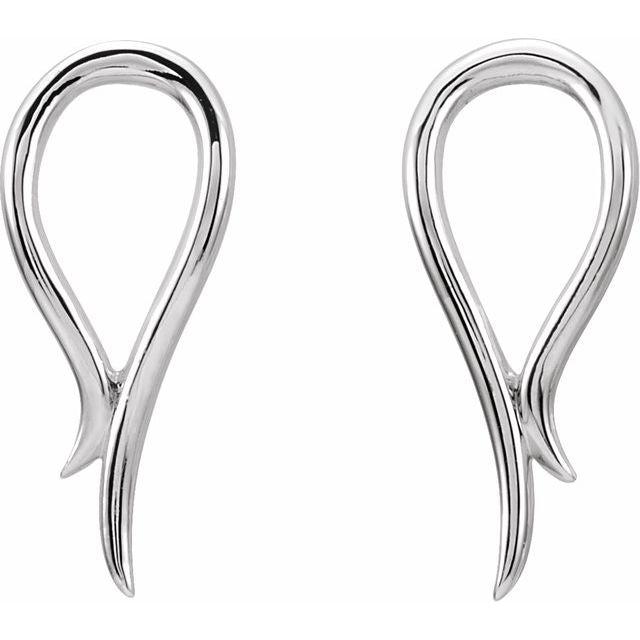 Sterling Silver Freeform Earrings 2