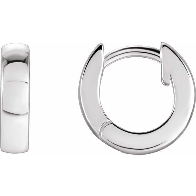 Sterling Silver Hinged Hoop Earrings 1