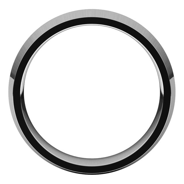 14K White Gold 6 mm Knife Edge Comfort Fit Wedding Band 2