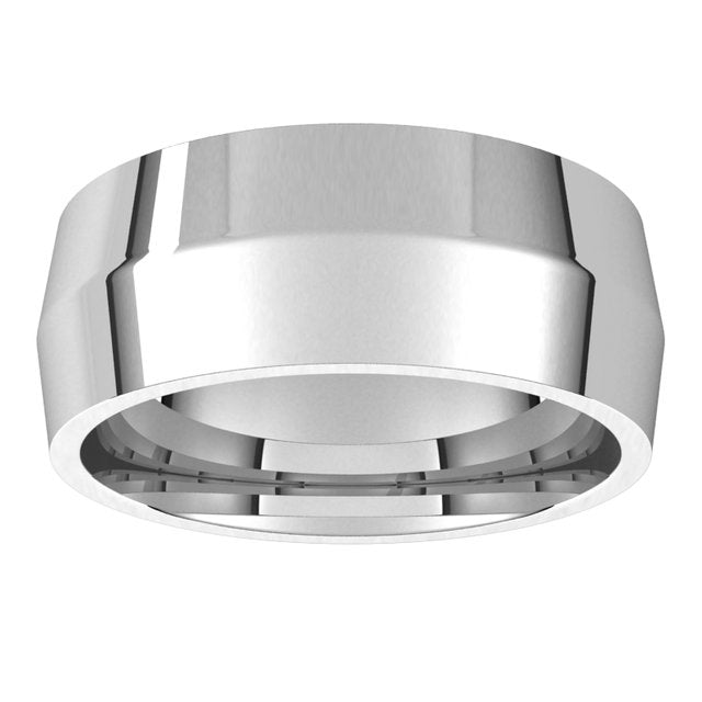 Platinum 8 mm Knife Edge Comfort Fit Wedding Band 3