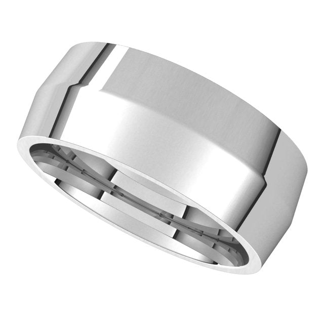 Platinum 8 mm Knife Edge Comfort Fit Wedding Band 5