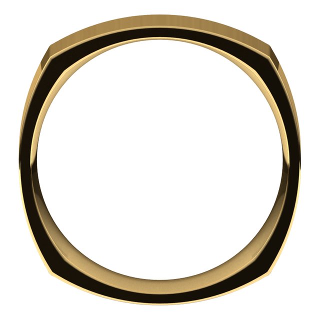 14K Yellow Gold 6 mm Square Comfort Fit Wedding Band 2