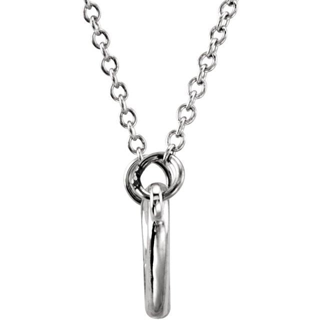 Sterling Silver Double Heart 16-18" Necklace