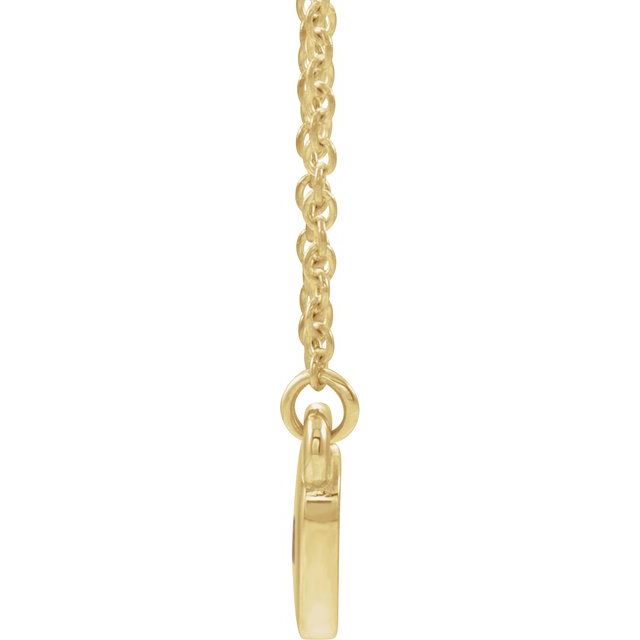 14K Yellow Citrine Heart 16" Necklace 2