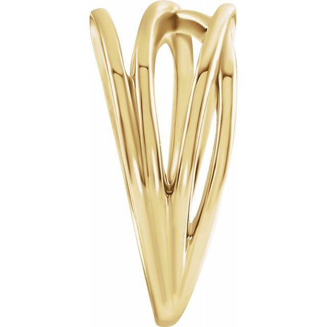 14K Yellow 10.2 mm Criss-Cross Ring 3