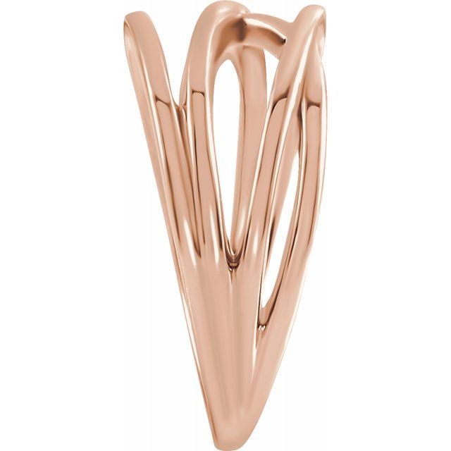 14K Rose 10.2 mm Criss-Cross Ring 3