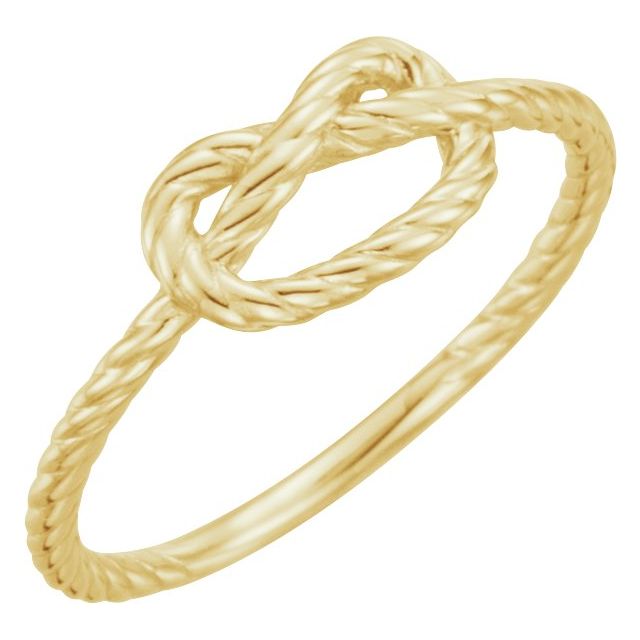 14K Yellow Rope Knot Ring 1