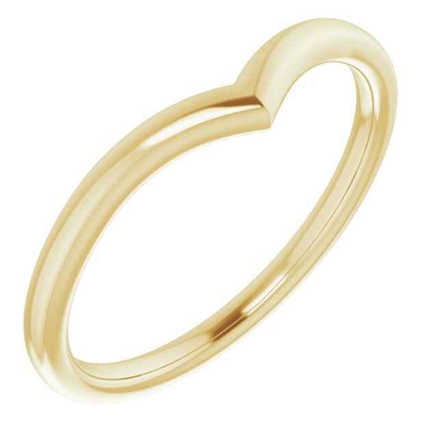 14K Yellow "V" Contour Band 1