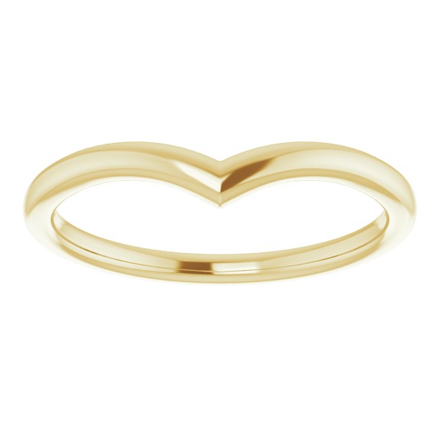 14K Yellow "V" Contour Band 3