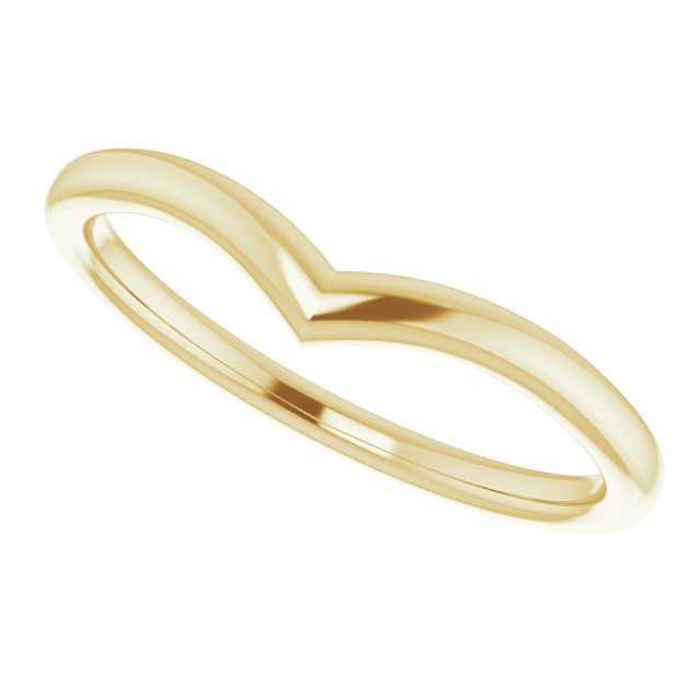 14K Yellow "V" Contour Band 5