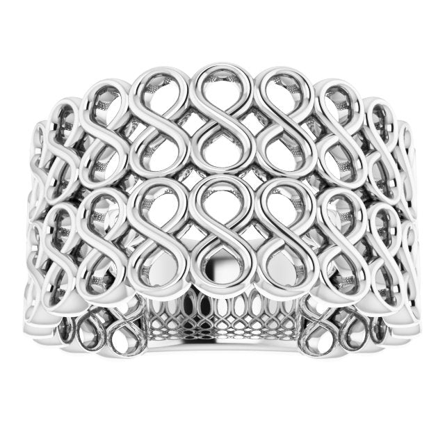 Sterling Silver Infinity-Inspired Ring 3