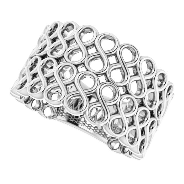 Sterling Silver Infinity-Inspired Ring 5