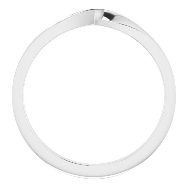 Platinum Twisted Stackable Ring 2