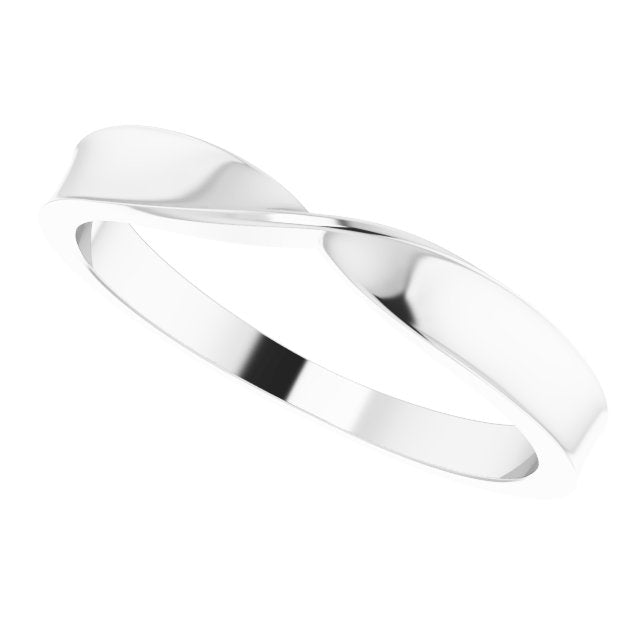 Platinum Twisted Stackable Ring 5