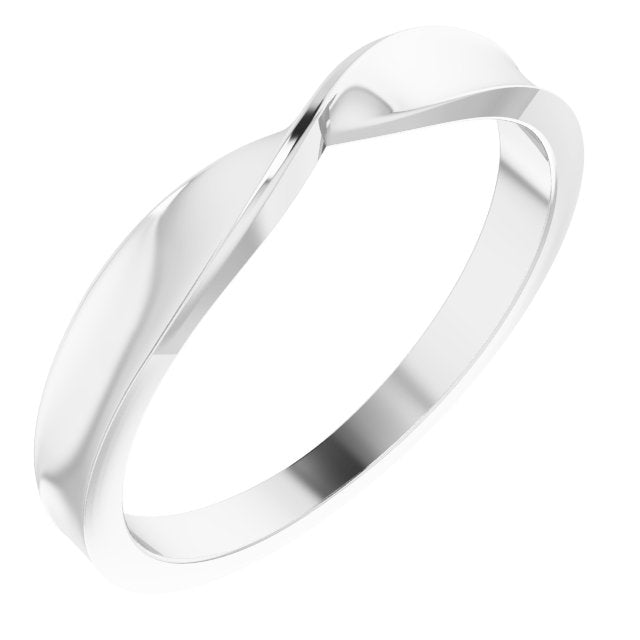 Platinum Twisted Stackable Ring 1