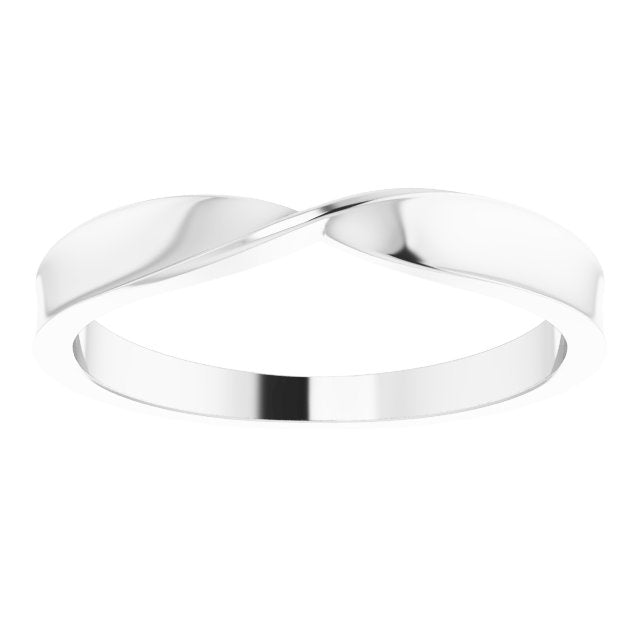 Platinum Twisted Stackable Ring 3