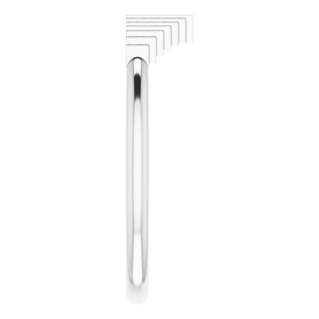Platinum Geometric Stackable Ring 4