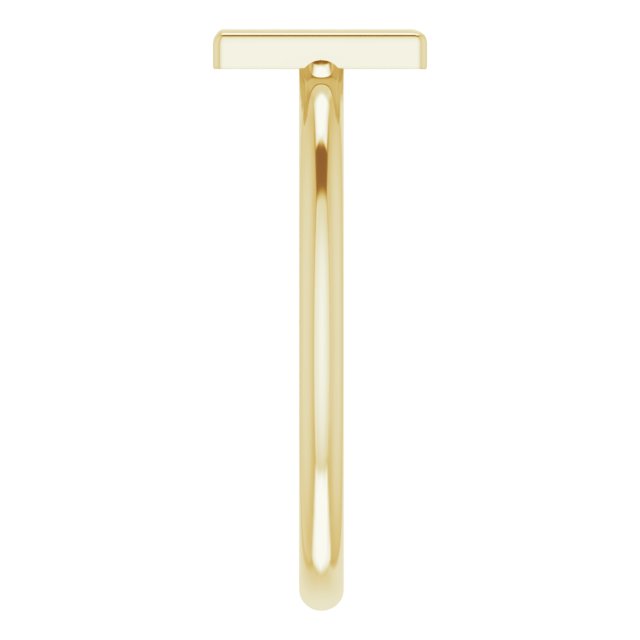 14K Yellow Initial M Ring 4