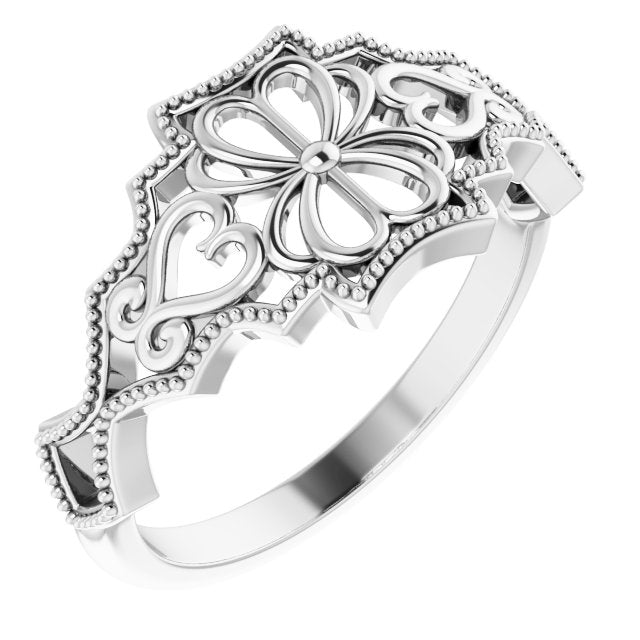 Sterling Silver Vintage-Inspired Ring 1