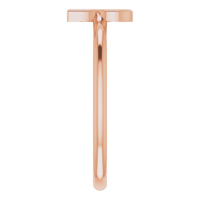 14K Rose Initial R Ring 4