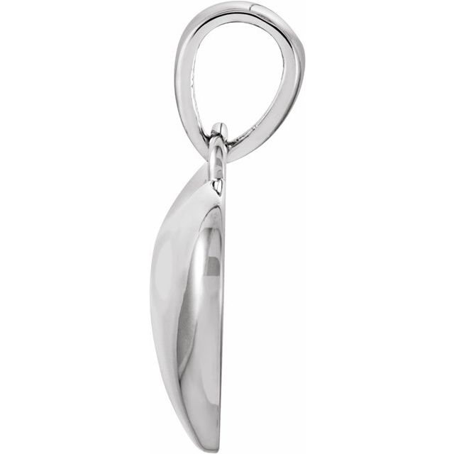 Sterling Silver .05 CT Diamond 16.75x12.15 mm Heart Pendant 2