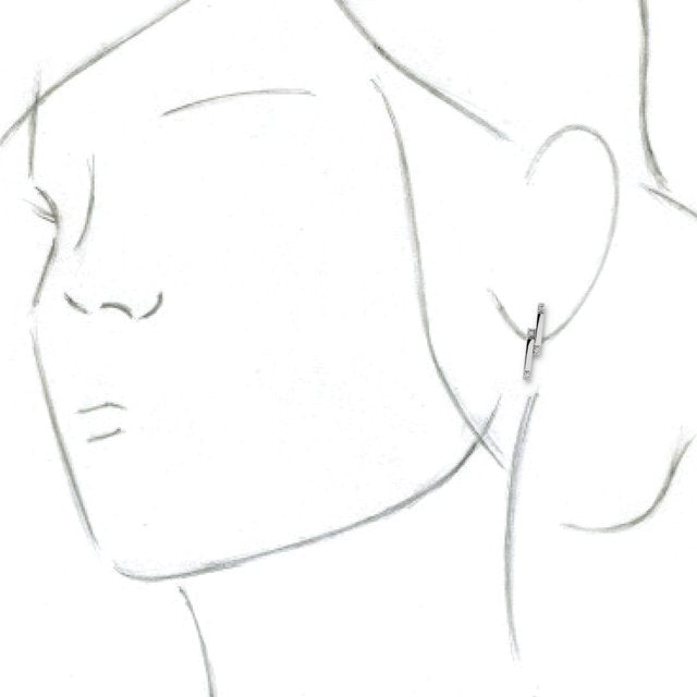 Platinum 1/10 CTW Diamond Bar Earrings 3