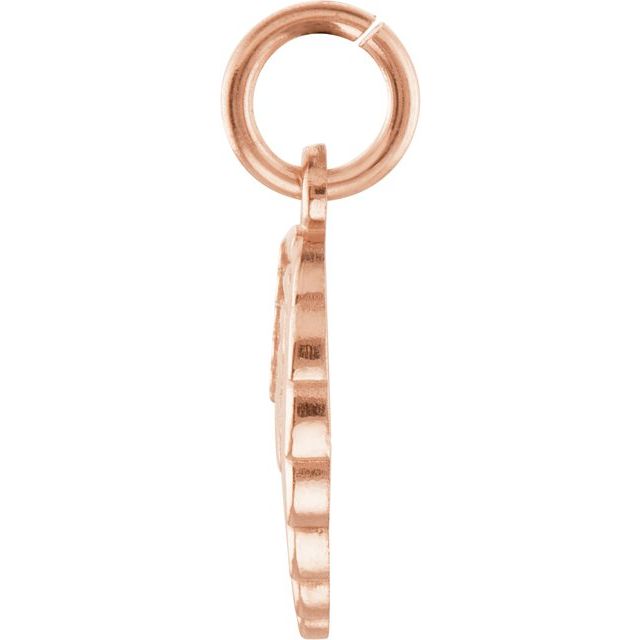 14K Rose Gold 19.7x5.5 mm Angel Wing Charm