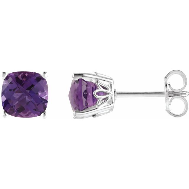 Sterling Silver Amethyst Earrings 1
