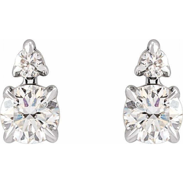 14K White Gold 1/3 CTW Lab-Grown Diamond Earrings